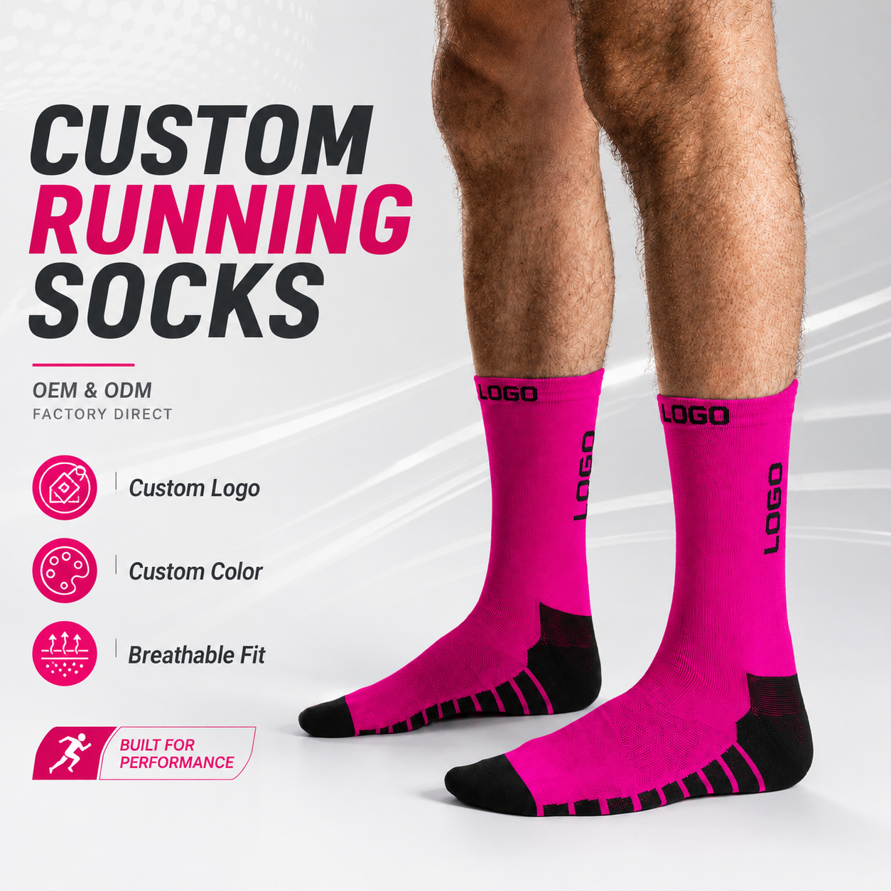 Custom Football Grip Socks view 1