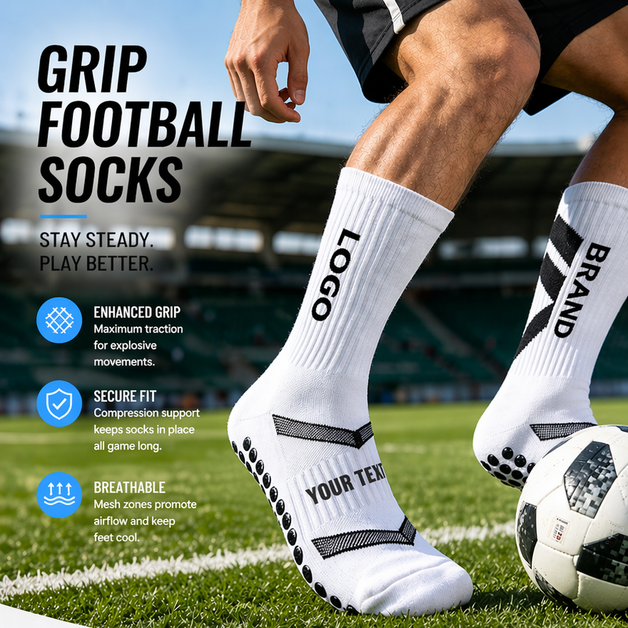Custom Anti-Slip Football Socks