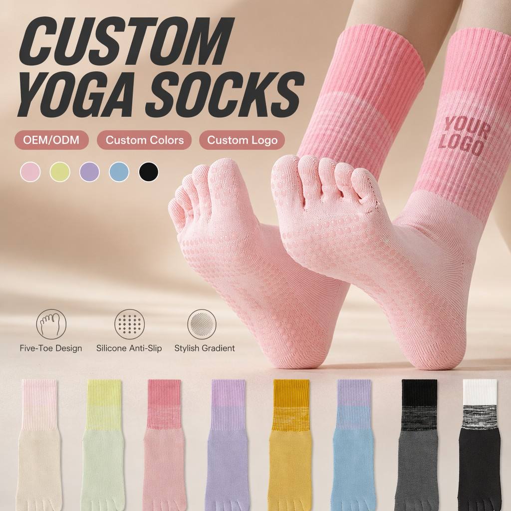 Custom Five-Toe Pilates Socks view 1