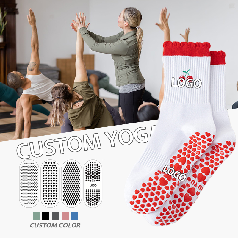Custom Jacquard Yoga Socks view 1